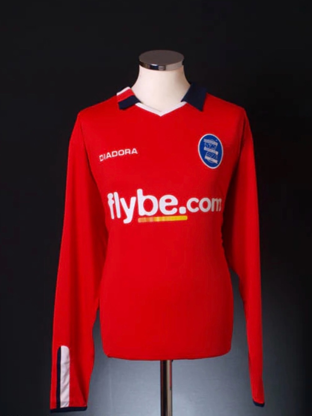 DIADORA  2004-05 Birmingham Away Official Soccer (Football) Red Jersey Mens XL